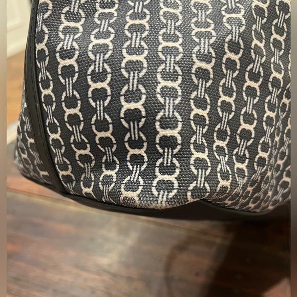 Tory Burch Gemini canvas coated LARGE TOTE Gemini Link GUC - Picture 10 of 16